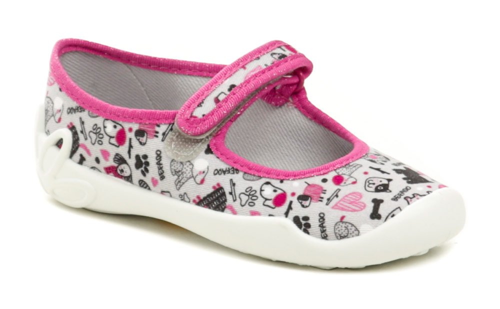 Befado 114y51 šedo růžové dětské baleríny EUR 33
