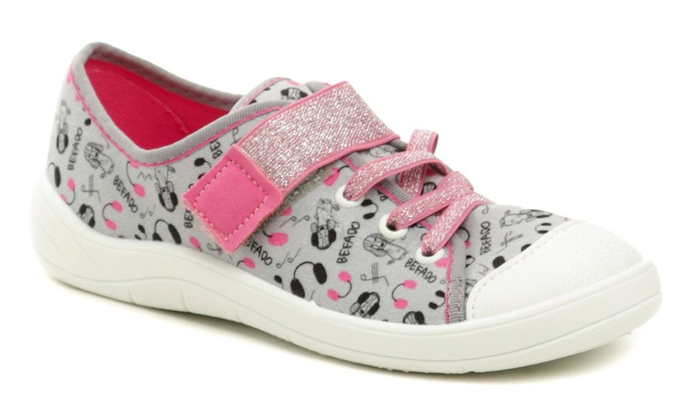 Befado 351y024 šedo růžové dětské tenisky EUR 35